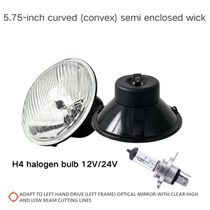 Nouveau phare universel 12V 5,75 pouces H4 semi-scellé avec boîtier, homologué DOT SAE, pour <span class=keywords><strong>moto</strong></span> et remplacement de phare de voiture ancienne 4000 - Product Image 6