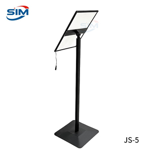 Подставка для напольных вывесок из алюминиевого сплава, светодиодный световой короб A2/A3, прямоугольная подставка для меню, черная подставка для внутреннего/наружного использования, сменный держатель вывески - Product Image 3