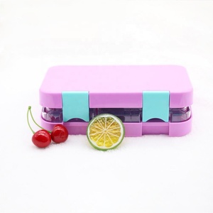 Factory Plastic <strong>Lunch</strong> <strong>Box</strong> Kids Different Color Inside BPA Free <strong>Small</strong> Size 4 Interchange 6 Compartment Bento <strong>Box</strong> for School - Product Image 1
