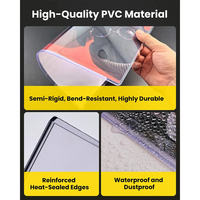 Protège-documents en PVC semi-rigide transparent 9x12, pochettes en plastique rigide pour photos, affiches, documents et impressions