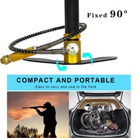 Pompe à main portable TUXING OEM haute pression 3 étapes 300 bars 4500 psi 30 MPa pour sport de plein air, petit manomètre, PCP, paintball, gaz, noire