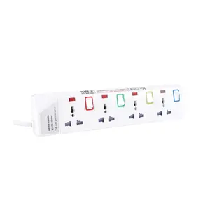 China Manufacture 4 Way Outlets Surge Protector Power Strip Extension Socket Cord