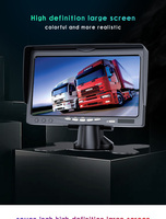 Haute luminosité LCD voiture moniteurs 7 pouces voiture TV moniteur Portable rétroviseur écran moniteur Bus prise en charge plusieurs langues