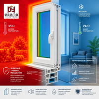 Ventanas de PVC JIANYIDE, Ventanas Abatibles de Doble Acristalamiento, Ventanas Insonorizadas para Viviendas, Ventanas de PVC de Estilo Europeo