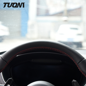 Volant en cuir pleine fleur avec boutons de démarrage/arrêt pour <span class=keywords><strong>Audi</strong></span> R8 <span class=keywords><strong>TT</strong></span> TTS 2018 2019 <span class=keywords><strong>2021</strong></span> - Product Image 2