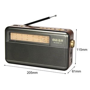 Radio portable rétro solaire BT AM FM SW transistor meilleur son fonctionnant sur batterie et rechargeable avec batterie externe - Product Image 2