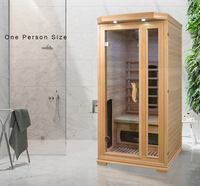 Harga Pabrik Ruang Sauna Inframerah Jauh 1-2 Orang, Kayu Solid, Ringkas, Ruang Sauna FIR Indoor dengan Dukungan OEM ODM