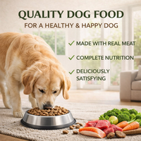 Nourriture sèche pour chiens en vrac de qualité supérieure, riche en protéines, viande véritable, vente en gros, usine