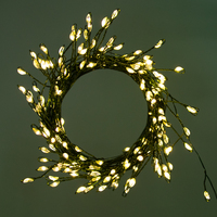 Guirlande lumineuse à piles en fil de cuivre vert, effet feux d'artifice, pour guirlandes, couronnes, patio, jardin, Noël, fête, jardin