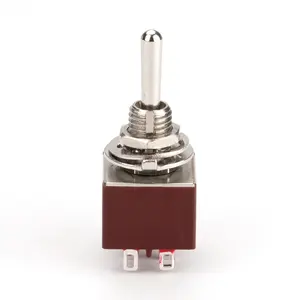6A 125V 6MM 6 Pin ON-ON-ON 3 Position Mini MTS2033 2P3T Toggle Switch