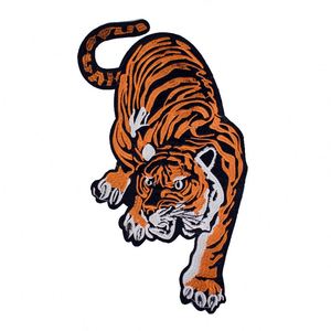 Patch brodé personnalisé avec logo, motif tigre, grande taille, pour motard - Product Image 1