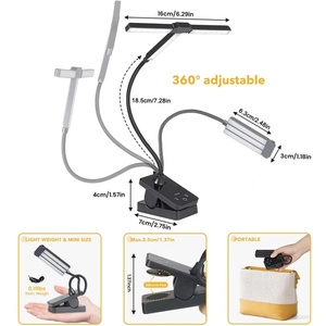 Lampe de lecture LED rechargeable à clip USB avec contrôle tactile pour chevet et bureau – Offre spéciale - Product Image 6