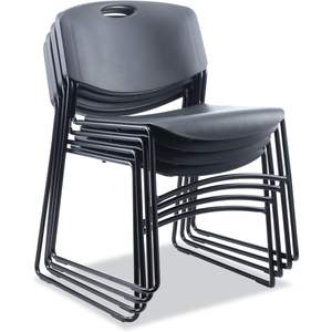 Silla Escolar Apilable de Resina Alera, Soporta 275 lb, Altura del Asiento 18.50\", Respaldo y Base Negros, 4 por Caja - Product Image 5