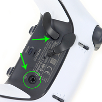 Pagaies arrière métalliques noires pour manette PS5 Edge, boutons arrière interchangeables en acier inoxydable, remplacement