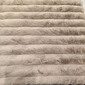 Tela de Felpa de Jacquard de Pelo de Conejo de Terciopelo Textil para el Hogar de Moda Reciclada para Prendas de Vestir - Product Image 4