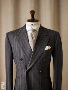Costume à double boutonnage et à rayures pour homme, nouvelle robe de marié à double ouverture, taille XL avec fermeture à bouton et à braguette - Product Image 2