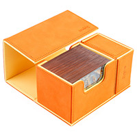 Boîte à cartes de pont avec plateau à dés pouvant contenir 200 + cartes sans manches Laser PU cuir matériel cartes à collectionner jeu mallette de rangement