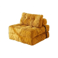 Canapé pliant minimaliste compressé, fauteuil pouf écologique en éponge, avec housse, une place, pour petit espace, chambre et salon