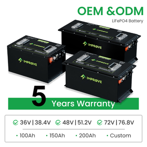 Batteria LiFePO4 72V 100Ah, Batteria agli Ioni di Litio 48V 36V 60Ah 120Ah 200Ah 300Ah con BMS Intelligente per Golf Cart e Macchine Spazzatrici - Product Image 3