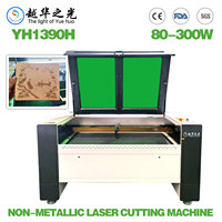 YUEHUA Nouveau graveur et découpeur laser CO2 Ruida Leadshine 100W 1390H à refroidissement par eau, haute sécurité, de table, pour acrylique et bois