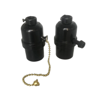Support de lampe Edison en bakélite noire E27 E26, douille à vis en plastique pour ampoule – Meilleur prix
