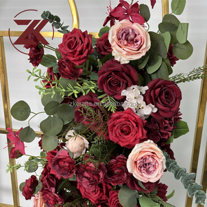 พรมดอกไม้ประ<span class=keywords><strong>ด</strong></span>ิษฐ์สีแดงคุณภาพสูง ZKAI สำหรับงานแต่งงาน ทางเ<span class=keywords><strong>ด</strong></span>ิน<span class=keywords><strong>ด</strong></span>อกไม้ งานปาร์ตี้ ลายดอกกุหลาบ - Product Image 3