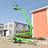 Plateforme de travail aérienne articulée hydraulique montée sur remorque, capacité de charge 200 kg, pour travaux en extérieur en grande hauteur - Offre Spéciale
