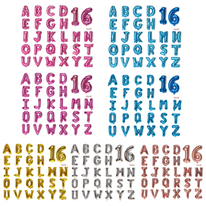 Ballons à hélium en aluminium de 16/32/40 pouces, prix de gros, bas avec lettres de l'alphabet, A-Z - Product Image 1