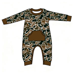 Herfst Winter Baby Meisjes Jongens Kleding Bamboe Slaper Overall Kersttruck Boom Lange Mouw Peuter Jongens Zak Jumpsuit - Product Image 5