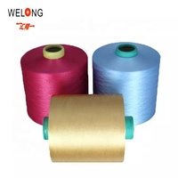 WELONG-Fil DTY 100% en polyester recyclé 75D/36F brillant pour broderie à tricoter tissée, certifié GRS Filament Style