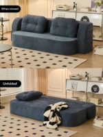 Canapé-lit minimaliste moderne en chenille, pliable, double usage, pour petit appartement, simple ou double, avec dossier, pour salon