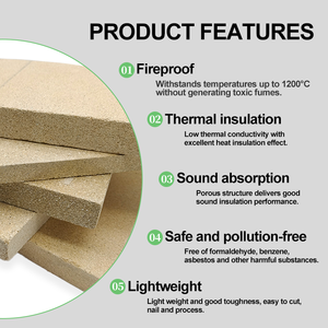 Plaque de <span class=keywords><strong>vermiculite</strong></span> en gros résistante <span class=keywords><strong>à</strong></span> la chaleur <span class=keywords><strong>pour</strong></span> poêles <span class=keywords><strong>à</strong></span> <span class=keywords><strong>bois</strong></span> et revêtements de cheminées - Product Image 3