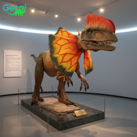 Modèle animatronique géant de dinosaure mécanique Dilophosaurus, taille réelle, électrique, mécatronique, pour exposition de parc à thème