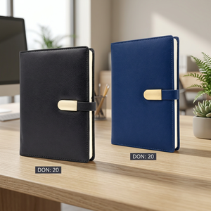 Carnet de notes/agenda en cuir PU personnalisé avec fermeture à sangle pour réunions d'affaires, prise de notes et coffrets cadeaux pour le bureau - Product Image 3