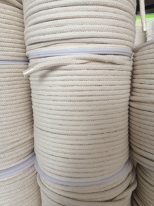 1/4" Synthetic (Poly Yarn) Core Cotton Sash Cord 16 Strand <b>Braided</b> Rope-Soft High Strength Eco-friendly - Product Image 3