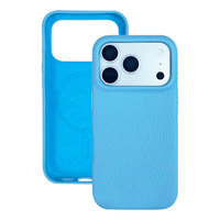 Étui de téléphone magnétique doublé en microfibre douce violet litchi, coque de protection antichoc durable compatible avec iPhone 15 à 17 Pro