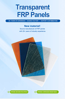 Panneau FRP Feuilles de toit transparentes en fibre de verre Transmittance lumineuse élevée Panneau GRP résistant à la corrosion Panneau FRP transparent