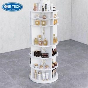 Estantes/Exhibidores Circulares de Madera para Columnas, Resistentes, Redondos, Pulidos, de Montaje en Poste, Sin Respaldo, One Tech - Product Image 2