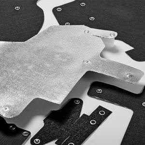 <span class=keywords><strong>Réflecteur</strong></span> thermique argent haute température, bouclier thermique en Fiber de verre aluminisée, manchon réfléchissant la chaleur - Product Image 6