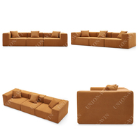 Union Win Canapé Sectionnel de Salon Modulable en Mousse, Fauteuil, Canapé-Lit Compresse, Pouf Sans Cadre, Meuble Détente