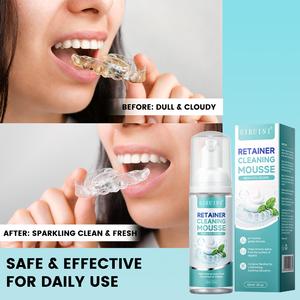 Mousse nettoyante pour appareils dentaires, pour aligneurs transparents, protège-dents et gouttières dentaires - Product Image 1