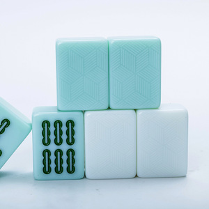 Mahjong Set Full Size Machine Made Melamine Lantian Jade Crystal Jade For Home Entertainment Gift Universal Use - Product Image 1