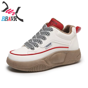 Calzado Deportivo Casual para Mujer, Color Blanco, con Suela Gruesa, a la Moda y Cálido - Product Image 1