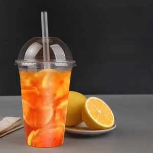 Bicchieri di Plastica Monouso di Alta Qualità per Bubble Tea e Tè al Latte con Coperchi e Cannucce - Product Image 2