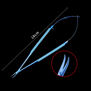Pinça Microcirúrgica Oftálmica, Instrumento Cirúrgico, Suporte de Agulha Médica 12/14/16/18cm Reto/Curvo - Product Image 5