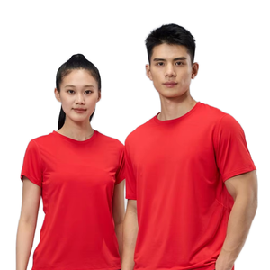 Short Sleeve Sports T-<b>shirt</b> Crew Neck Breathable Formal Solid Spring Polyester Knitted Quick-Drying Stretch Running <b>Walking</b> - Product Image 1