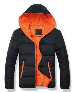 Aiminyz Herfst En Winter Hoge Kwaliteit Nieuwe Katoenen Herenkleding Gekleurd Koreaanse Editie Rits Capuchon Outwear Vrijetijdskleding Heren - Product Image 3
