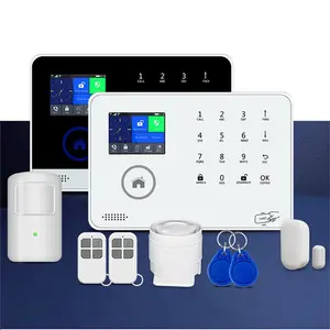 2020 más popular casa alarma inalámbrico wifi gsm 3g casa Sistema de alarma de seguridad con sms teléfono celular