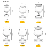 Gelas Snifter Brandy Berkualitas Makanan, Ukiran Khusus, Personalisasi, Souvenir Pernikahan, Ramah Lingkungan, Dapat Digunakan Kembali, Cangkir Bertangkai Pendek dengan Logo