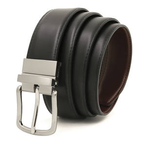LQbelt नई फैशन पुरुषों पिन बकसुआ बेल्ट असली लेदर प्रतिवर्ती बेल्ट दो-रंग घूर्णन बकसुआ थोक OEM फैक्टरी कस्टम - Product Image 2